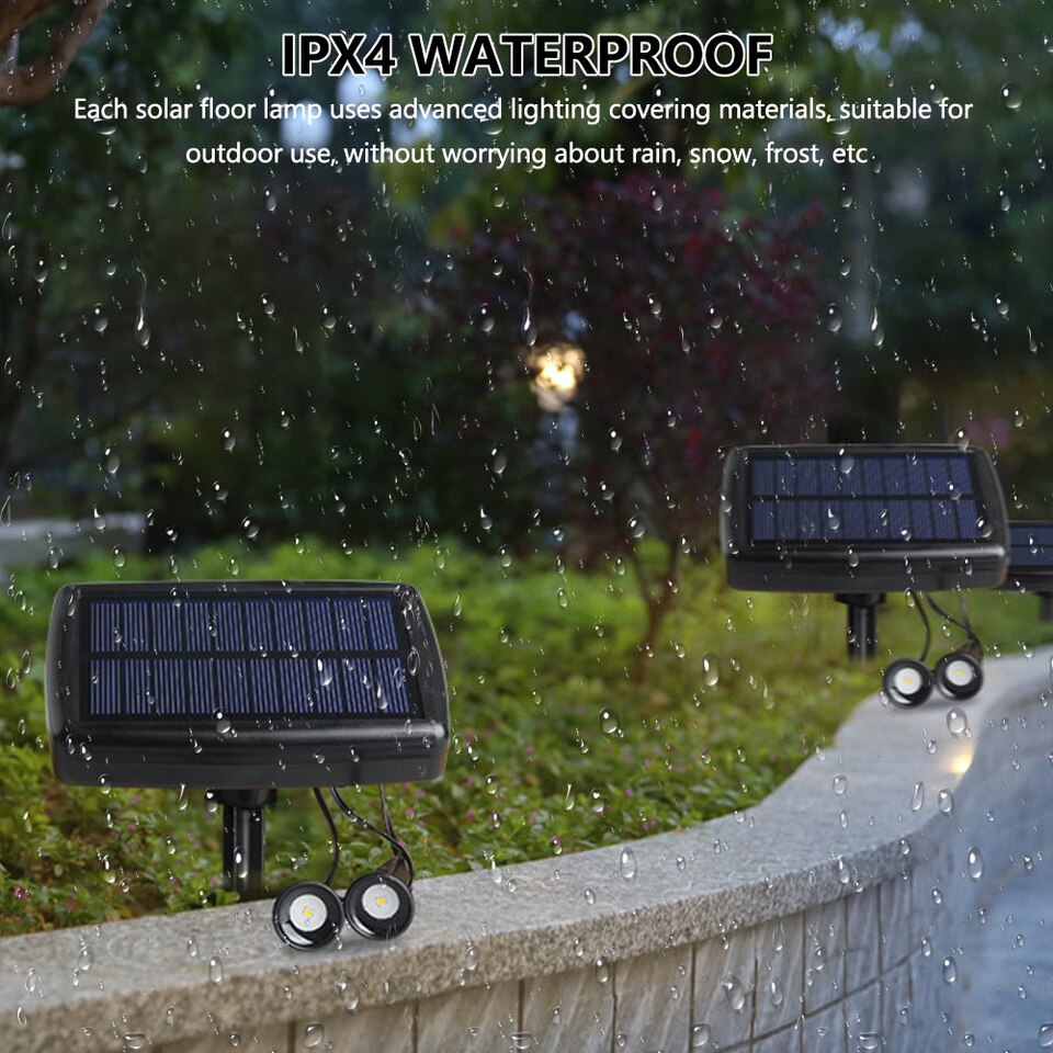 LED Solar Powered Garden Ground Light 10in1 » Omni Bulk