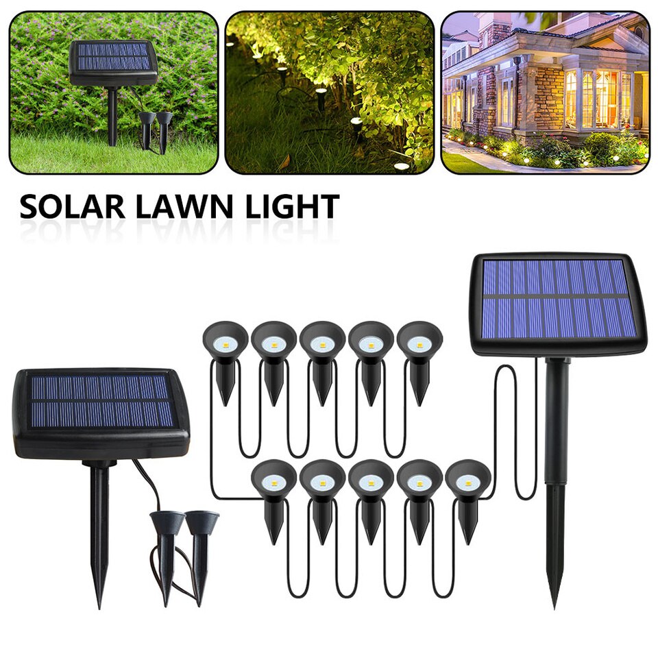LED Solar Powered Garden Ground Light 10in1 » Omni Bulk